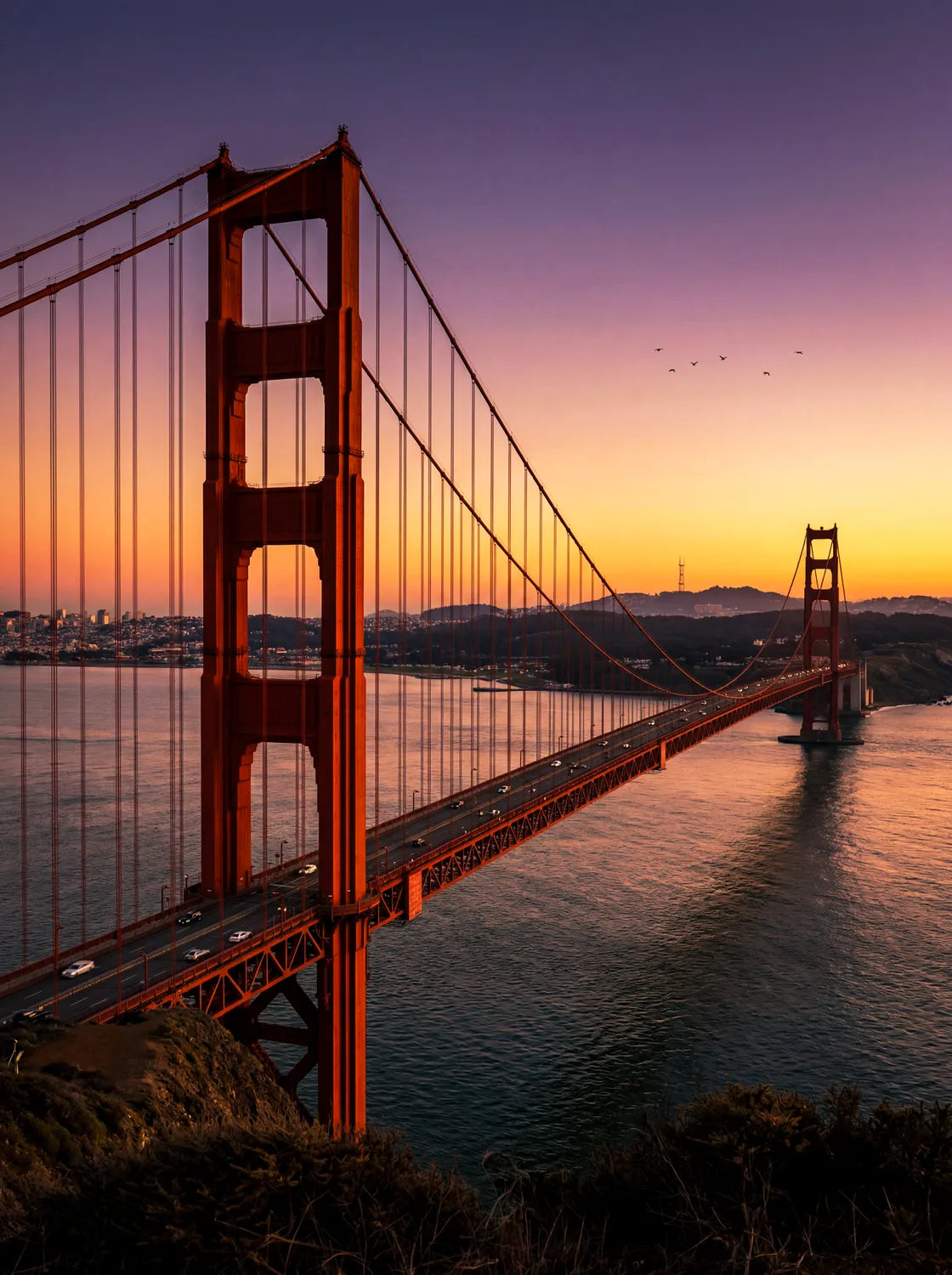 Tableau Golden Gate Bridge San Francisco | en Métal Format A3