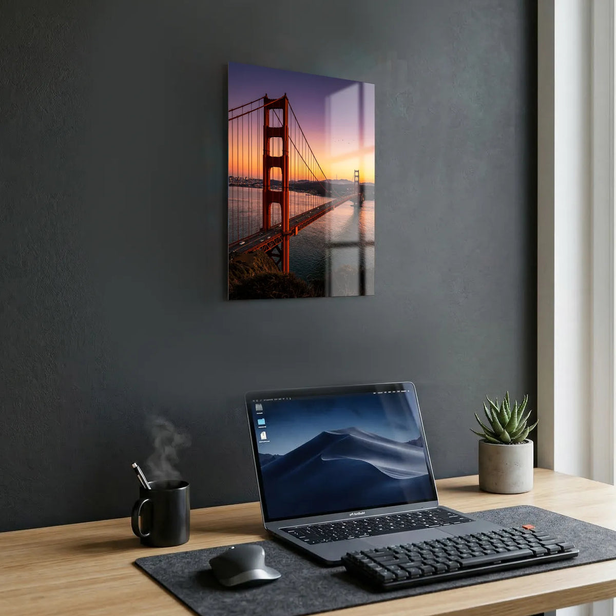 Tableau Golden Gate Bridge San Francisco | en Métal Format A3