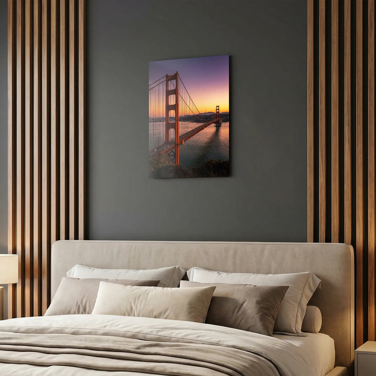 Tableau Golden Gate Bridge San Francisco | en Métal Format A3