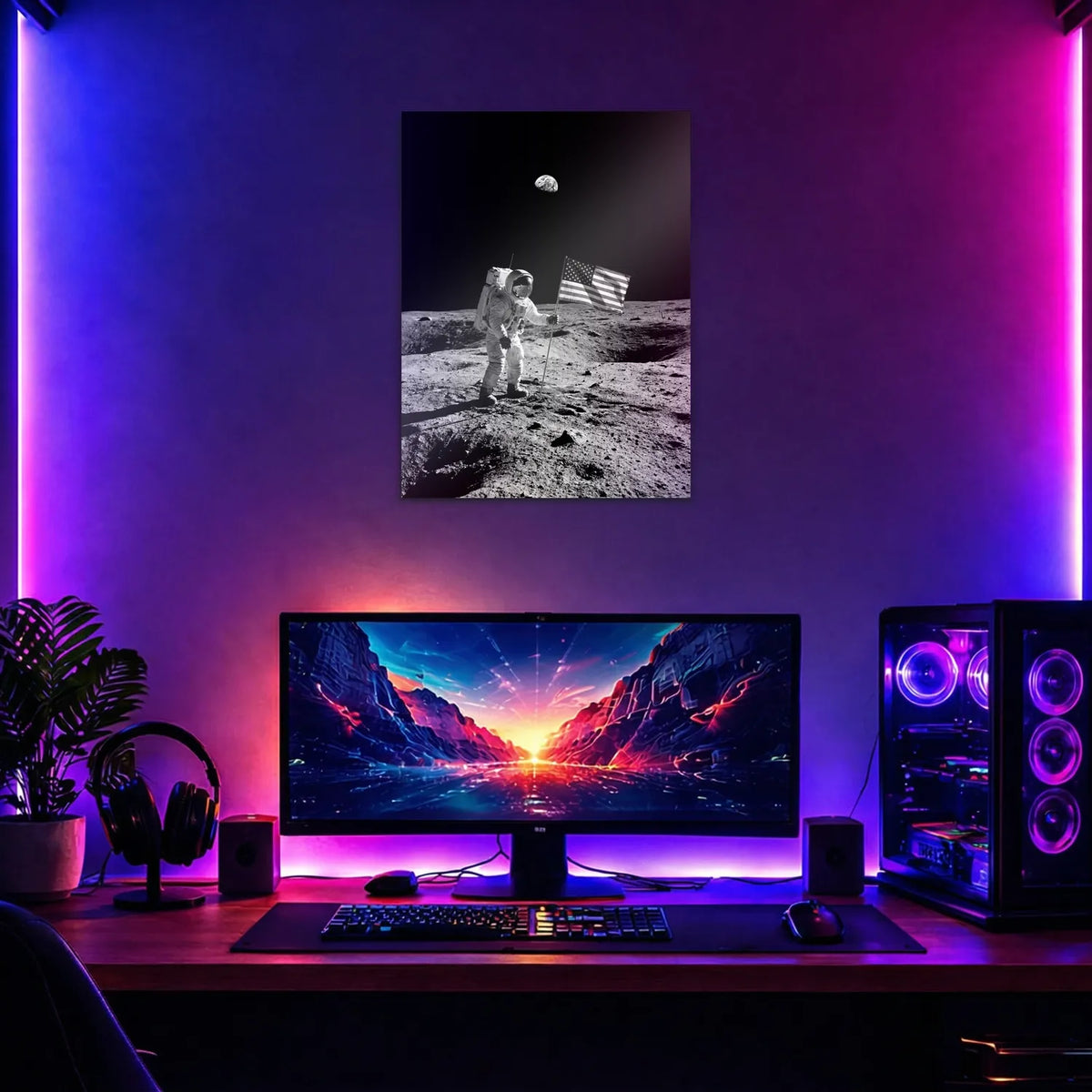 Tableau Apollo 11 | en Métal Format A3
