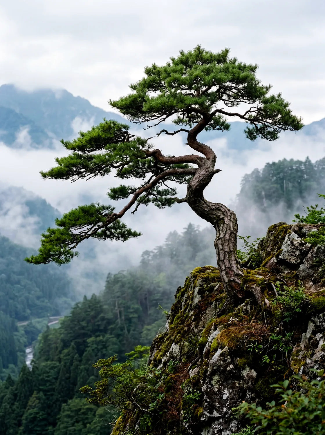 Tableau Pin sur la falaise | en Métal Format A3