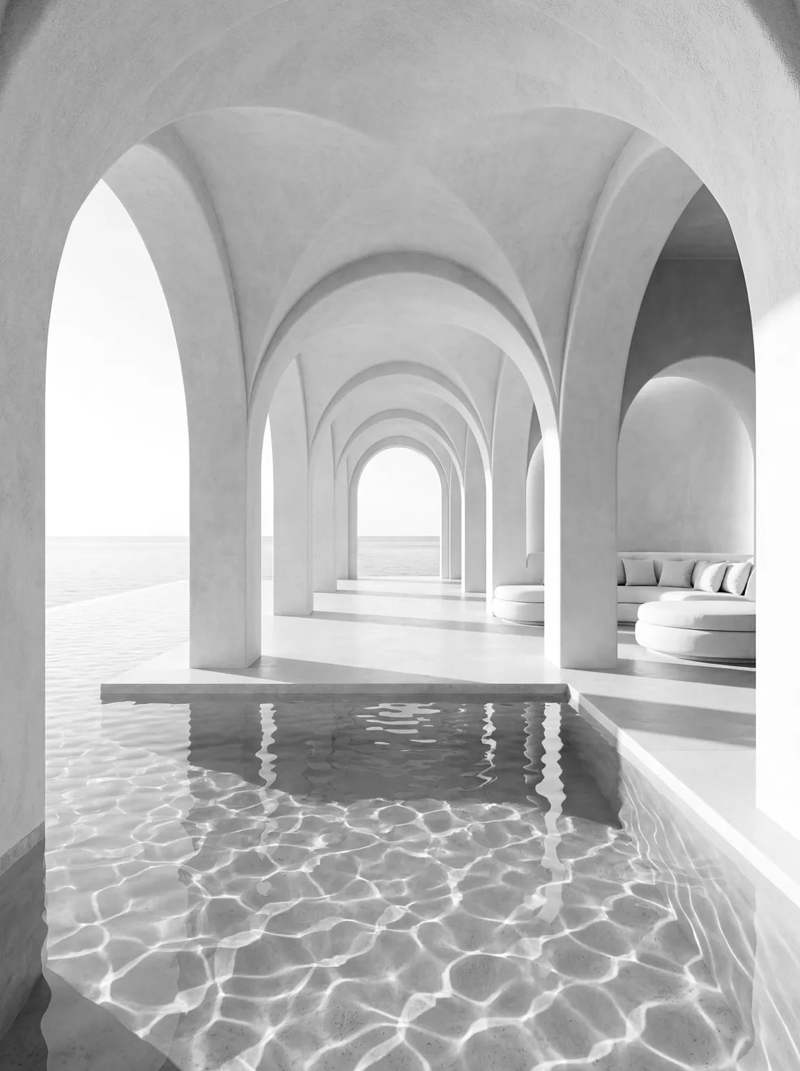 Tableau Luxe maritime N&B | en Métal Format A3