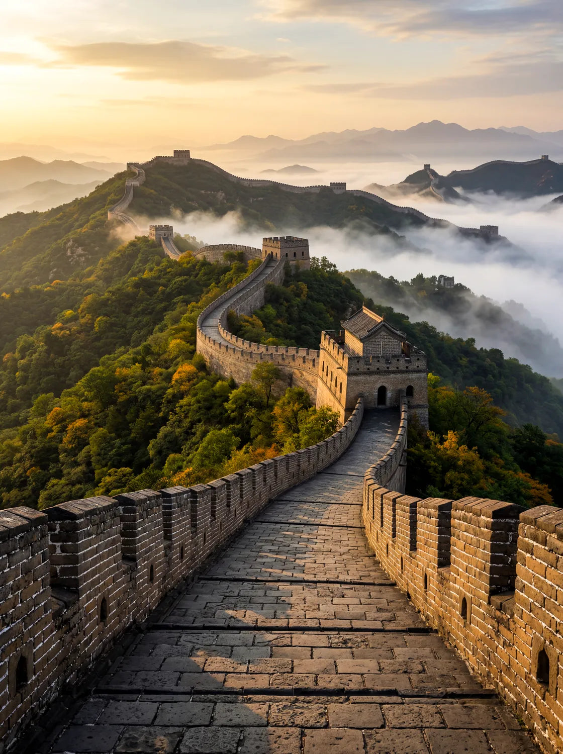 Tableau Grande Muraille de Chine | en Métal Format A3