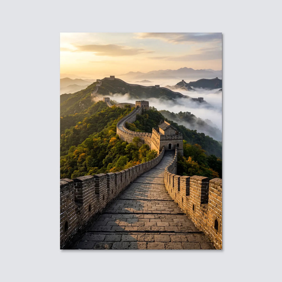 Tableau Grande Muraille de Chine | en Métal Format A3