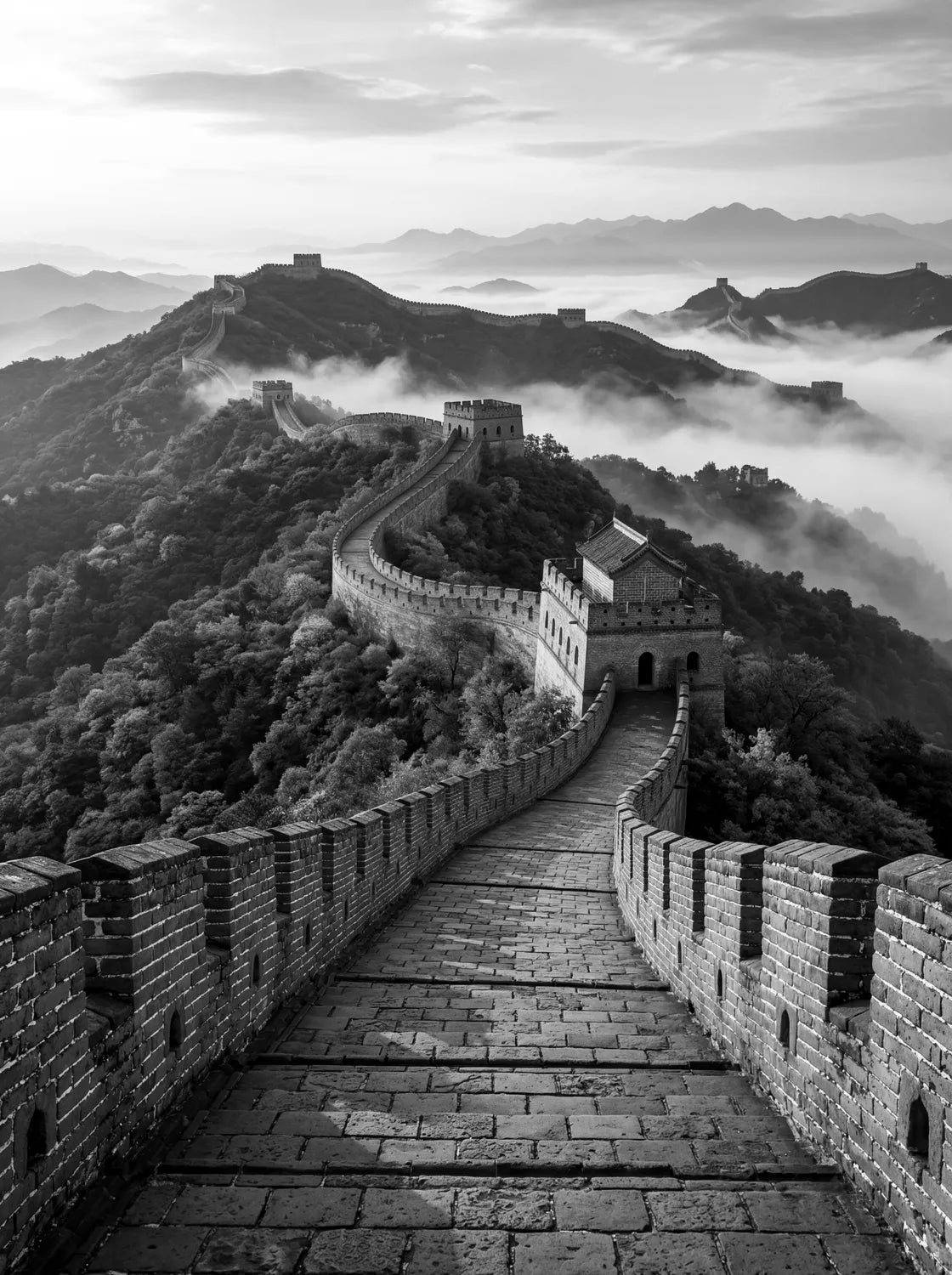 Tableau La Grande Muraille de Chine | en Métal Format A3