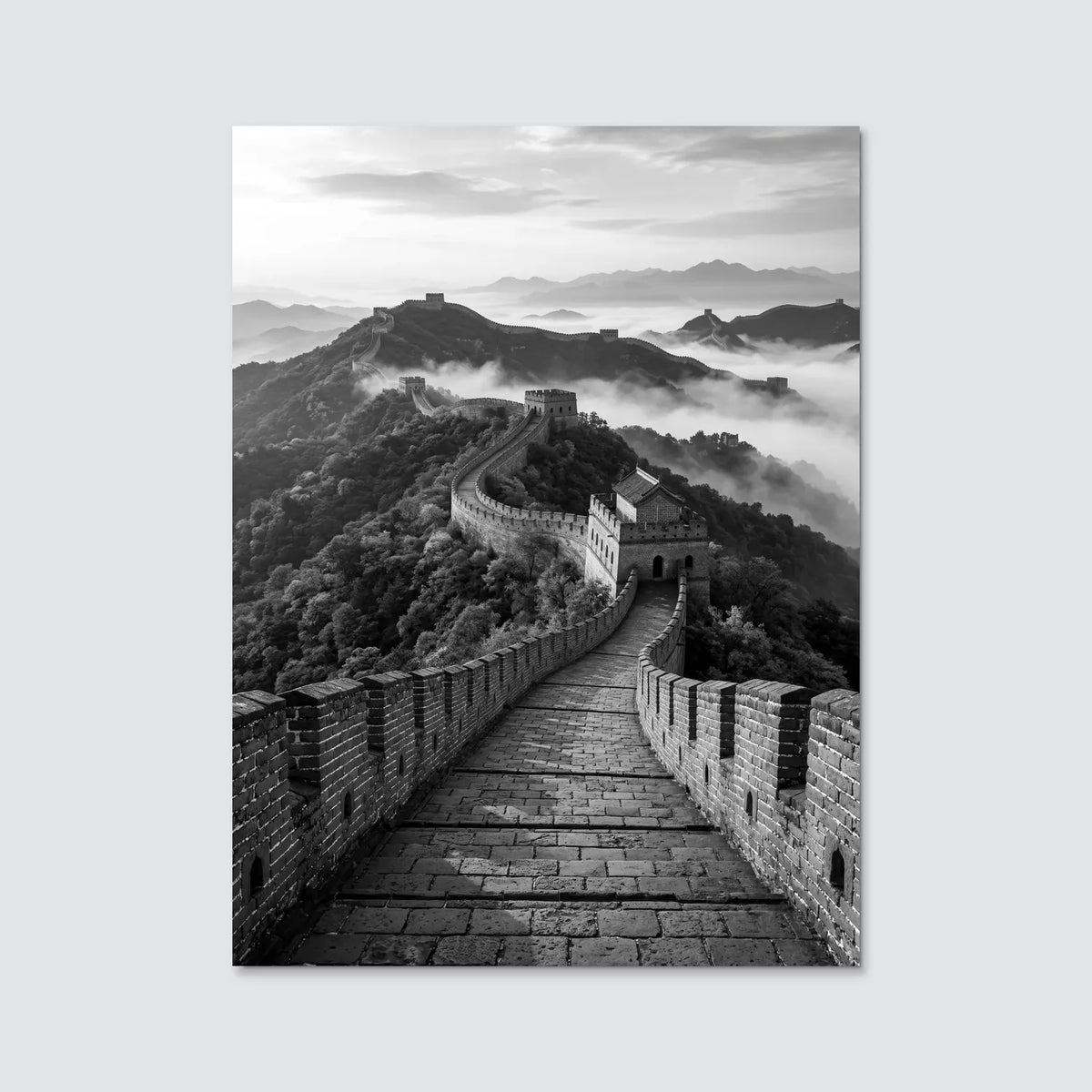 Tableau La Grande Muraille de Chine | en Métal Format A3