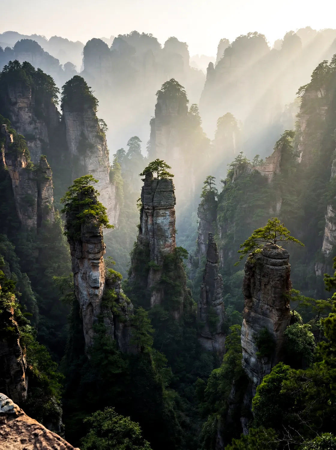Tableau Monts Tianzi | en Métal Format A3