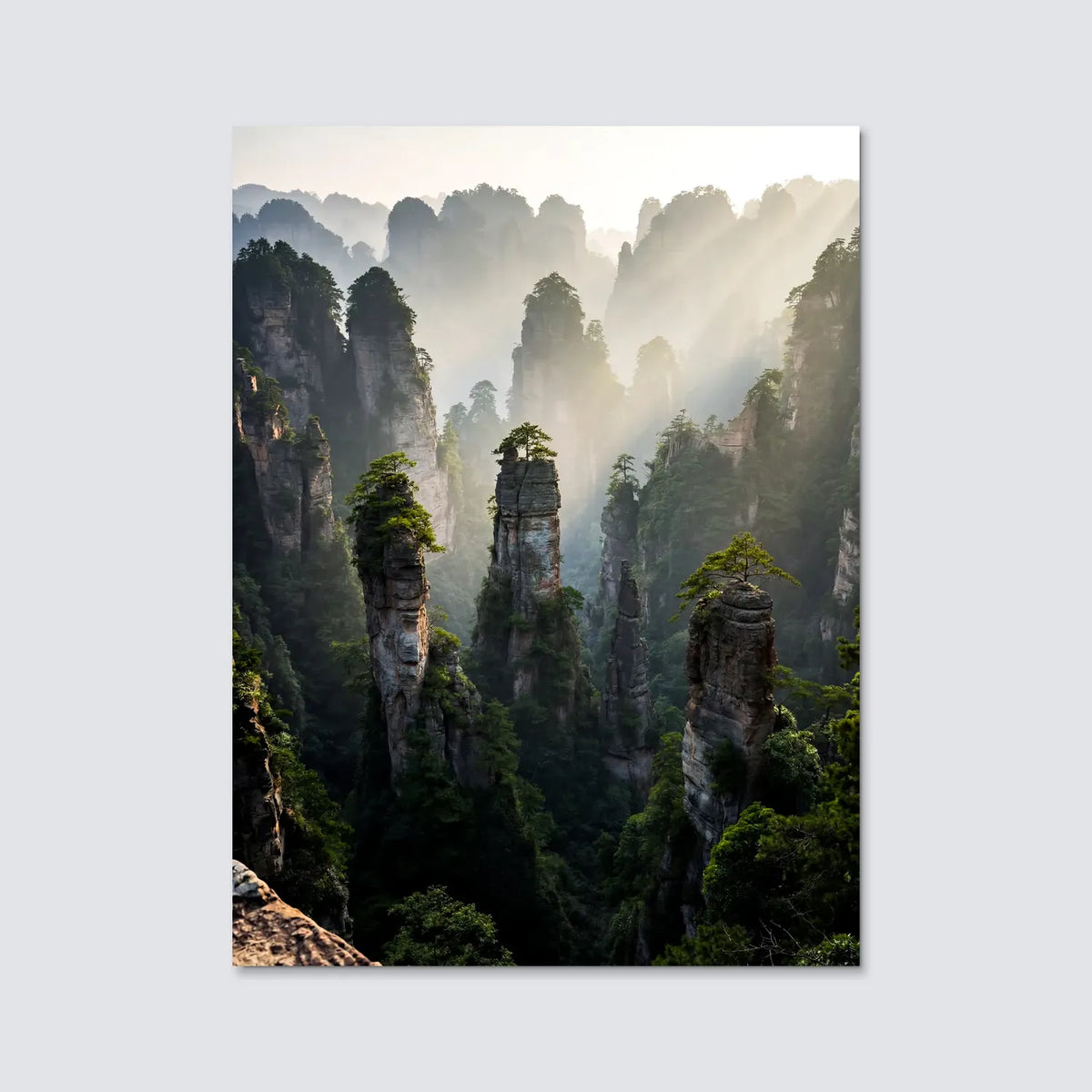 Tableau Monts Tianzi | en Métal Format A3