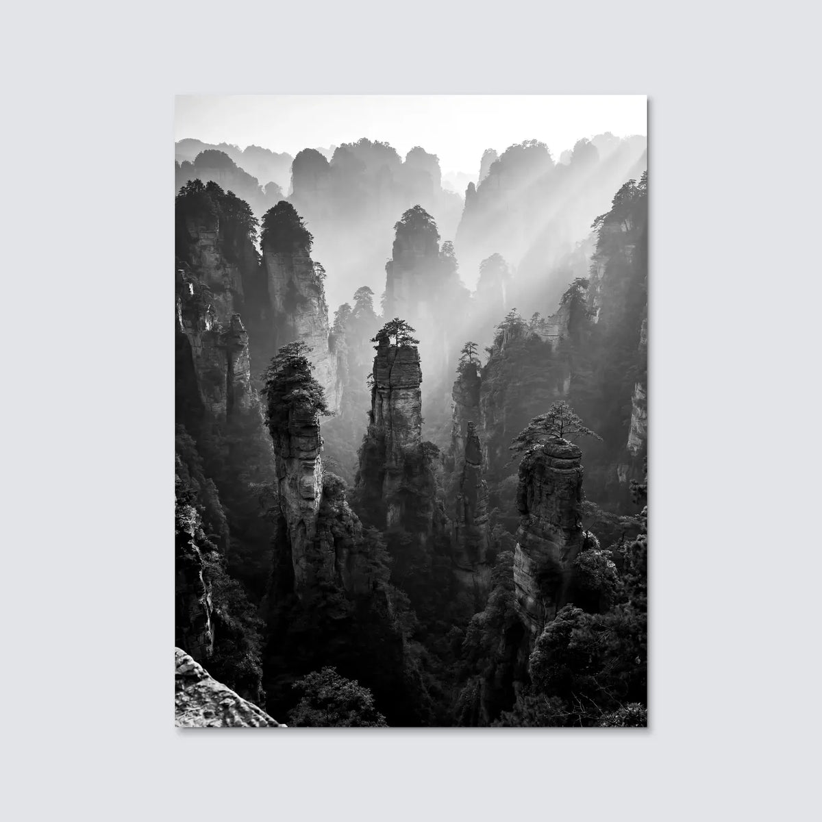 Tableau Monts Tianzi de Zhangjiajie | en Métal Format A3
