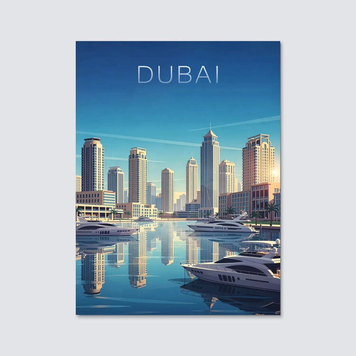 Tableau Dubaï - Illustration | en Métal Format A3