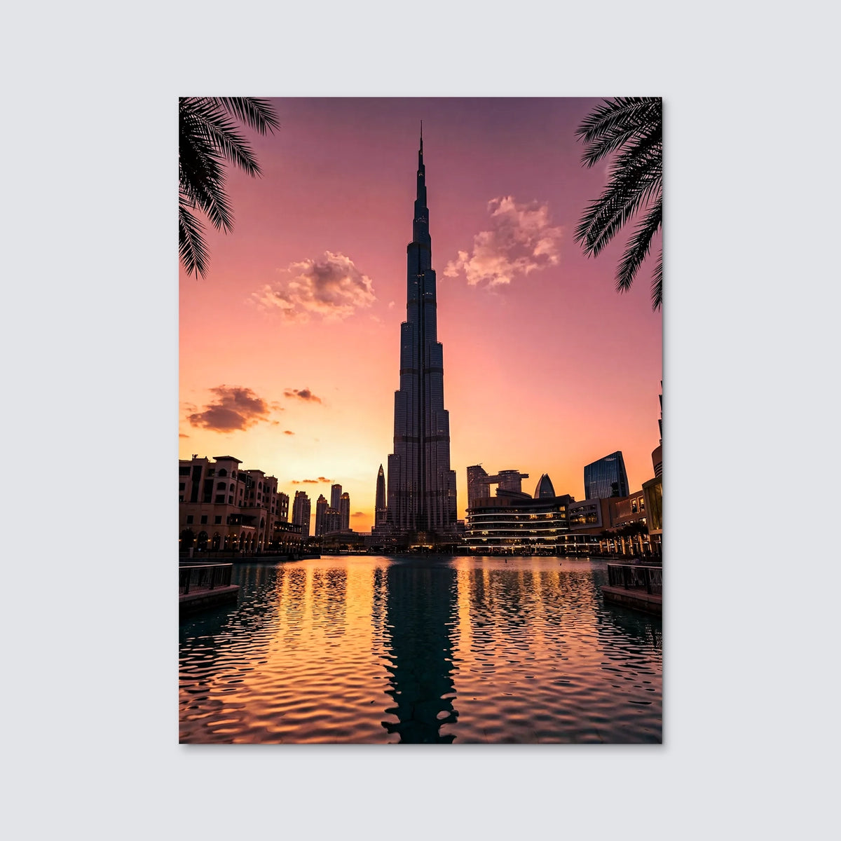 Tableau Burj Khalifa de Dubaï | en Métal Format A3