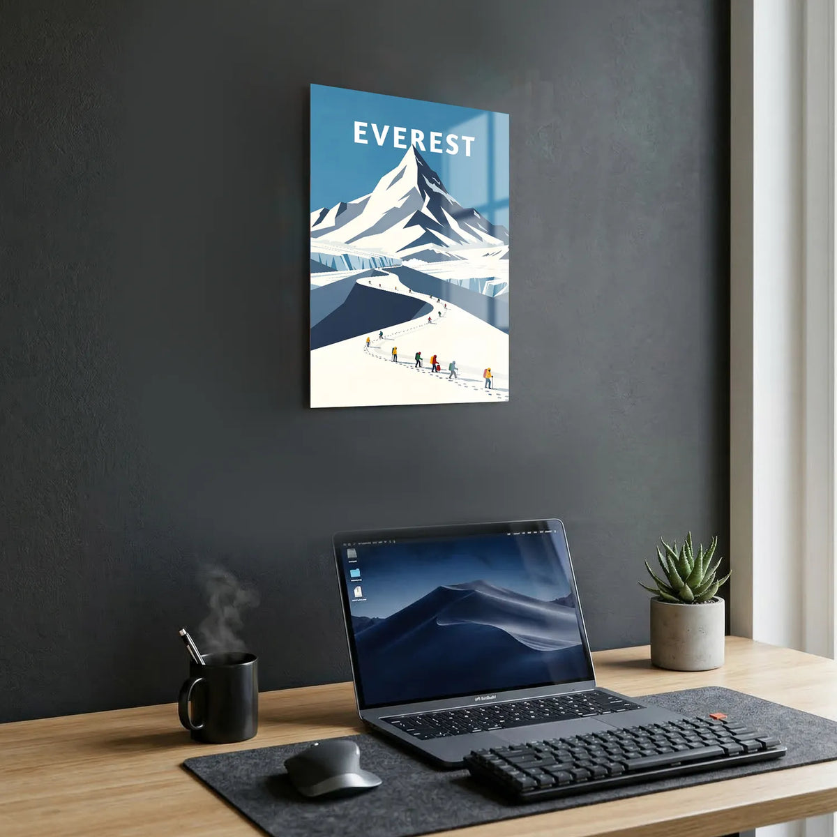 Tableau Le Mont Everest - Illustration | en Métal Format A3