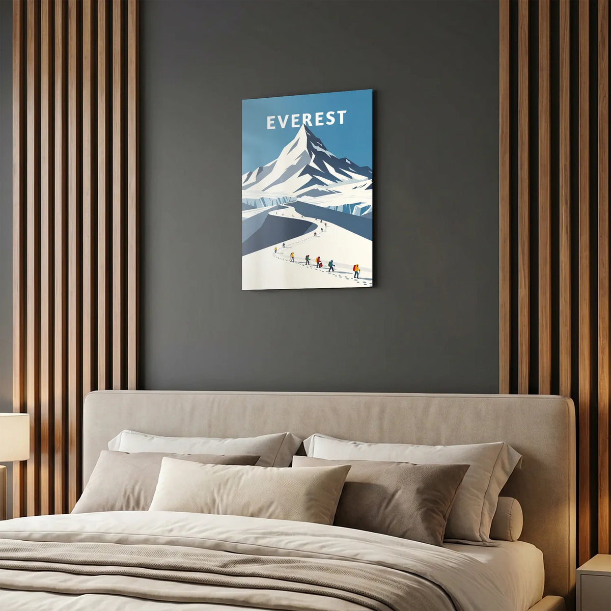 Tableau Le Mont Everest - Illustration | en Métal Format A3