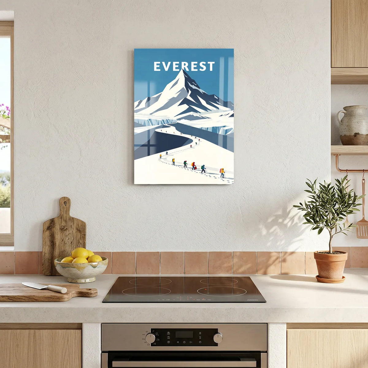 Tableau Le Mont Everest - Illustration | en Métal Format A3