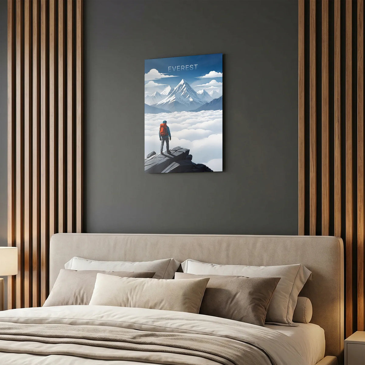 Tableau Ascension de l'Everest - Illustration | en Métal Format A3