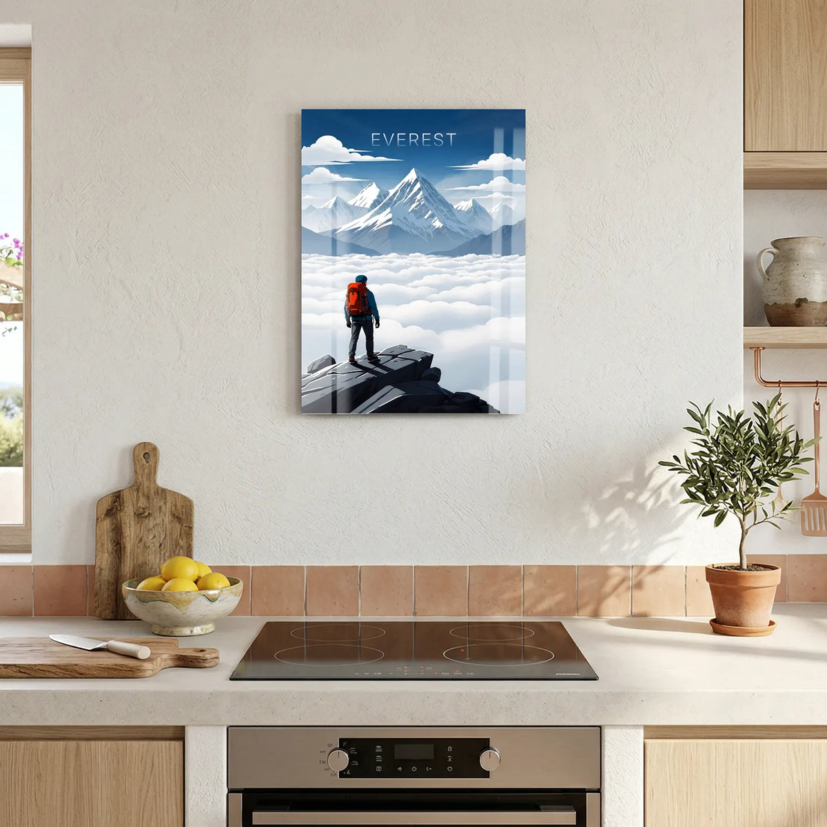 Tableau Ascension de l'Everest - Illustration | en Métal Format A3