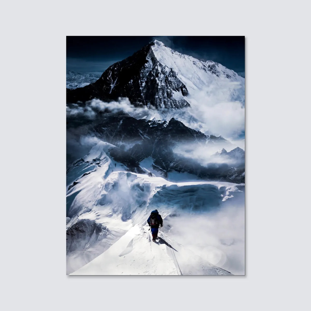 Tableau Ascension de l'Everest | en Métal Format A3