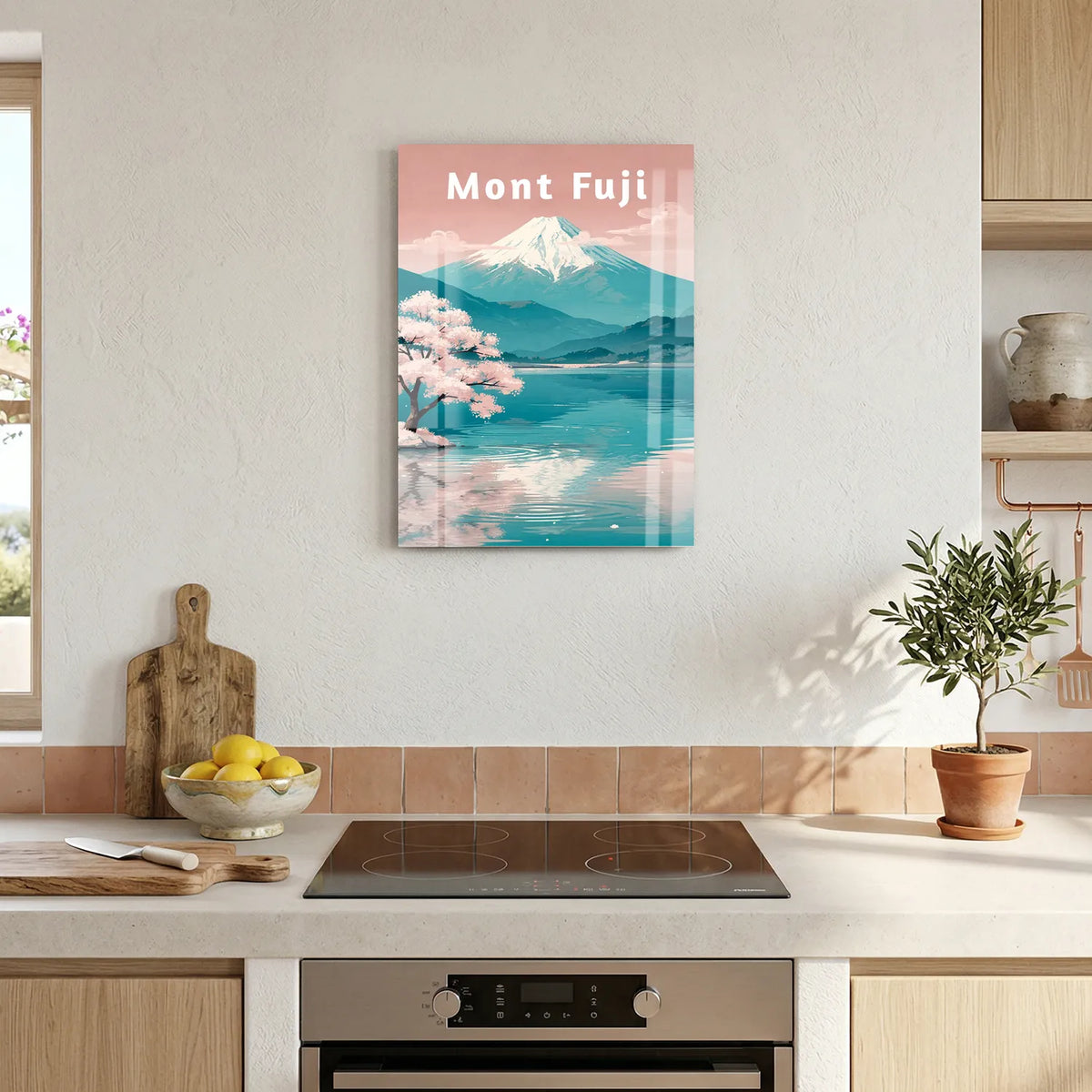 Tableau Mont Fuji - Illustration | en Métal Format A3