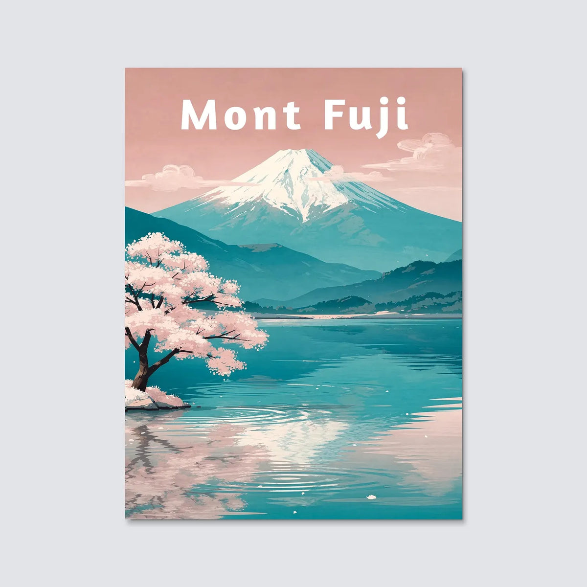 Tableau Mont Fuji - Illustration | en Métal Format A3