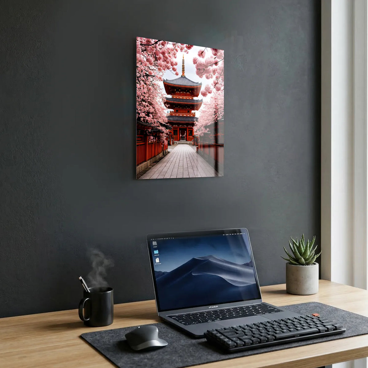Tableau Temple Bouddhiste Japon | en Métal Format A3