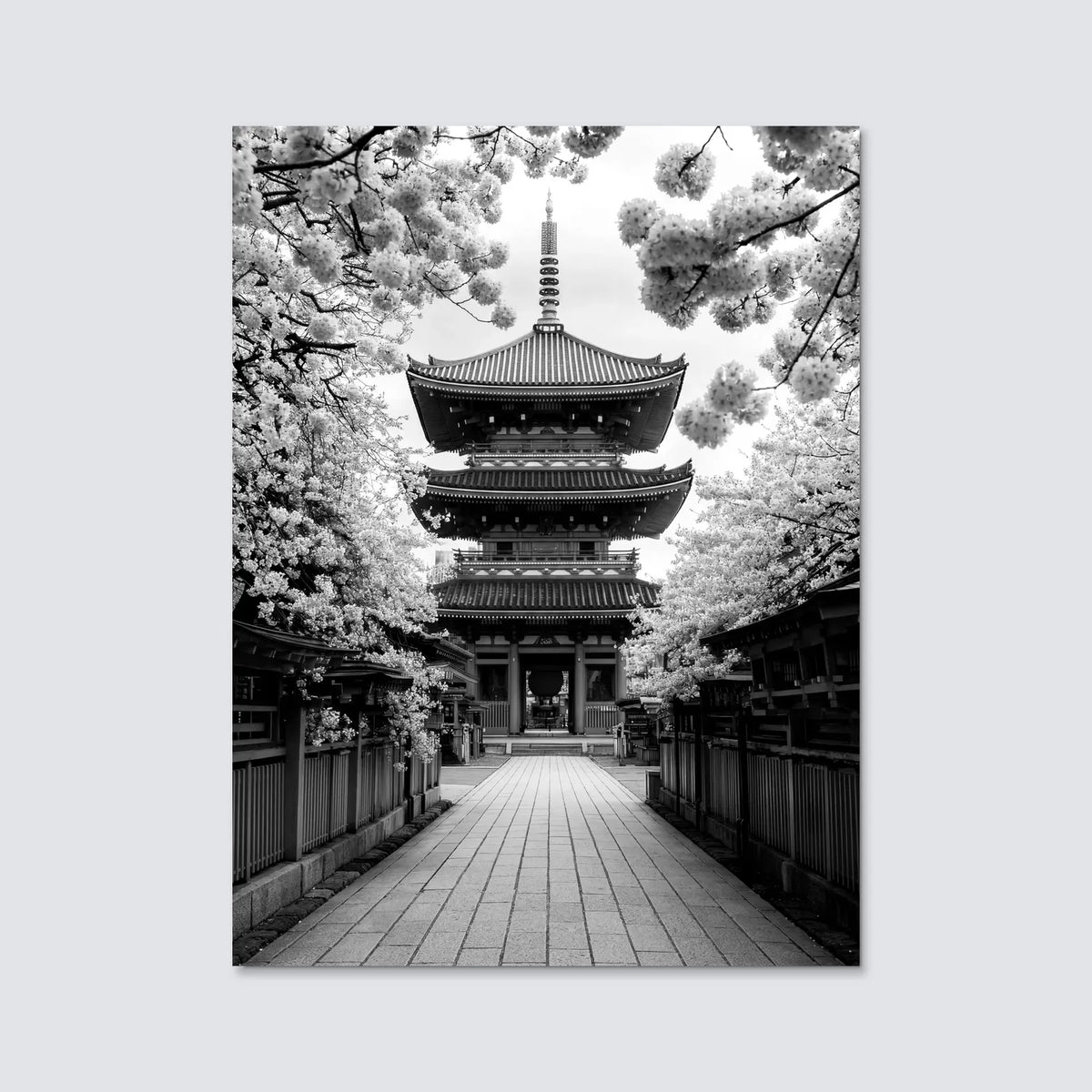 Tableau Temple Bouddhiste au Japon | en Métal Format A3