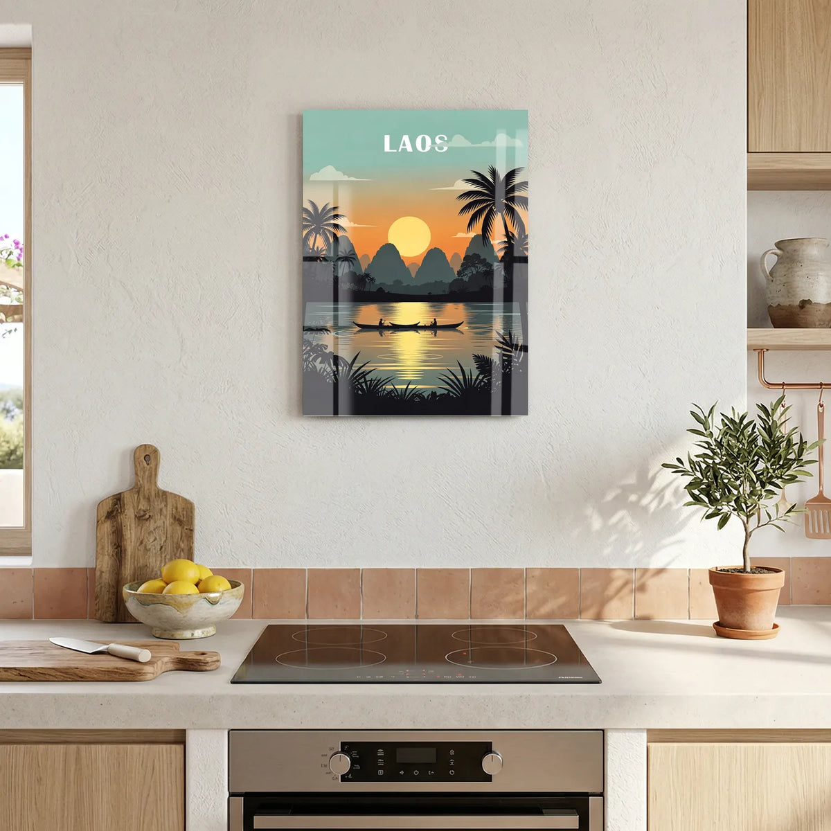 Tableau Le Laos - Illustration | en Métal Format A3