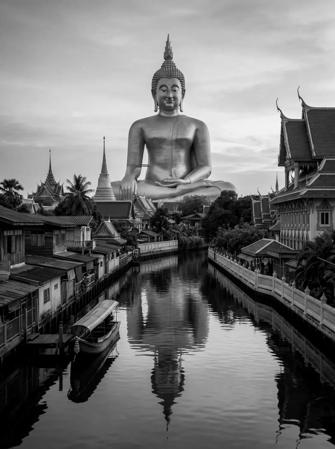 Tableau Bouddha Wat Muang Thaïlande | en Métal Format A3