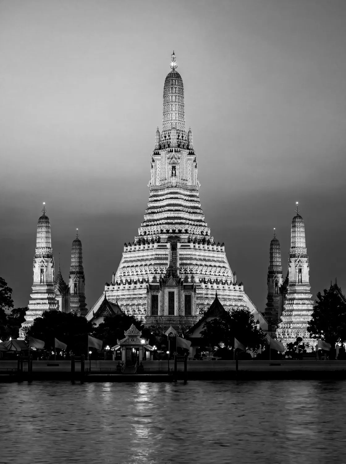 Tableau Temple Wat Pho à Bangkok en Thaïlande | en Métal Format A3