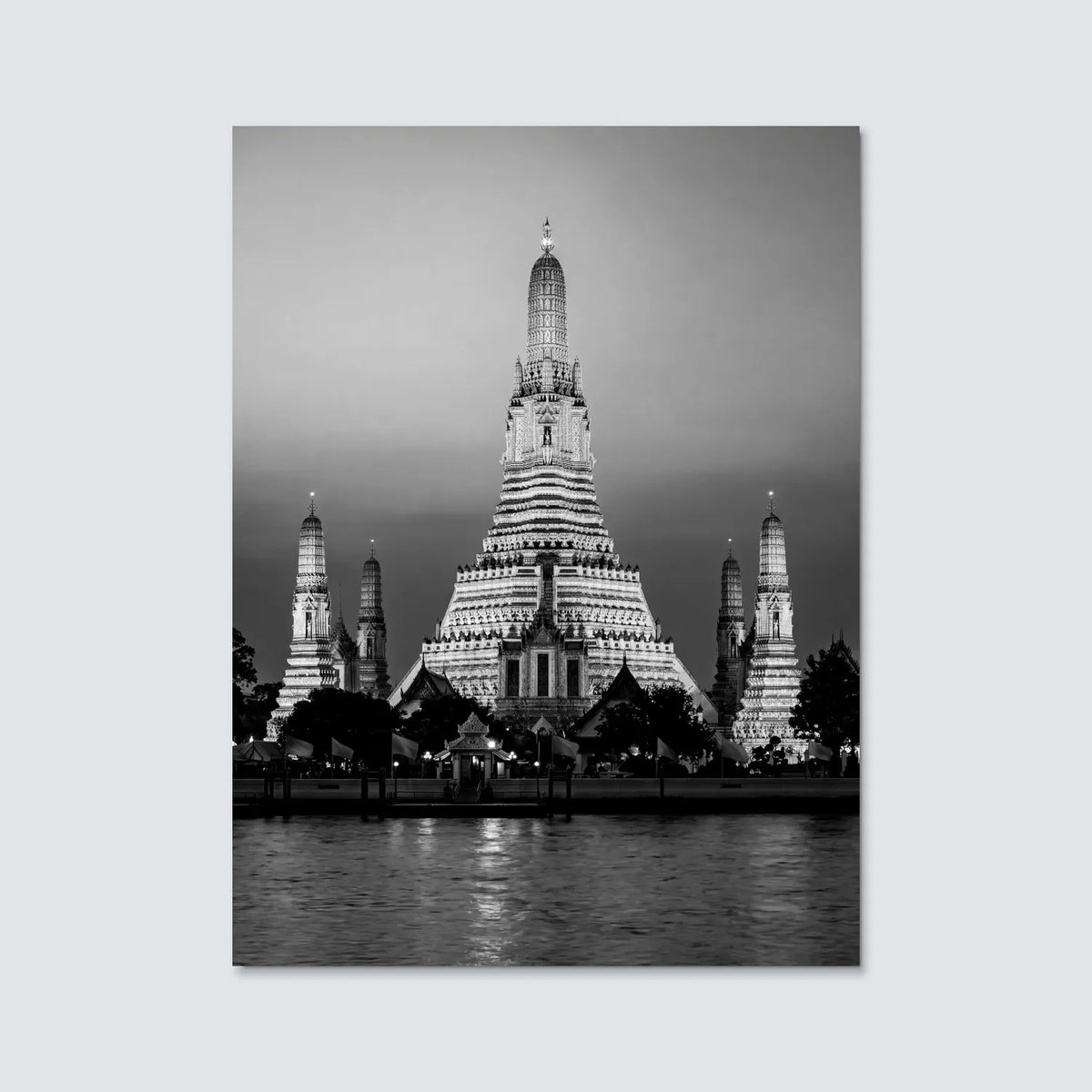 Tableau Temple Wat Pho à Bangkok en Thaïlande | en Métal Format A3