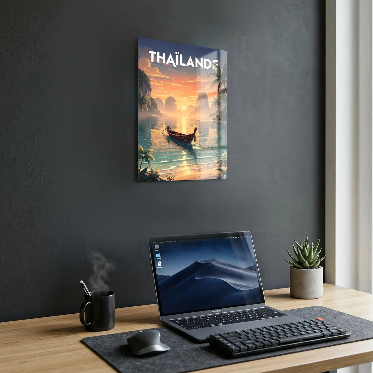 Tableau Thaïlande - Illustration | en Métal Format A3