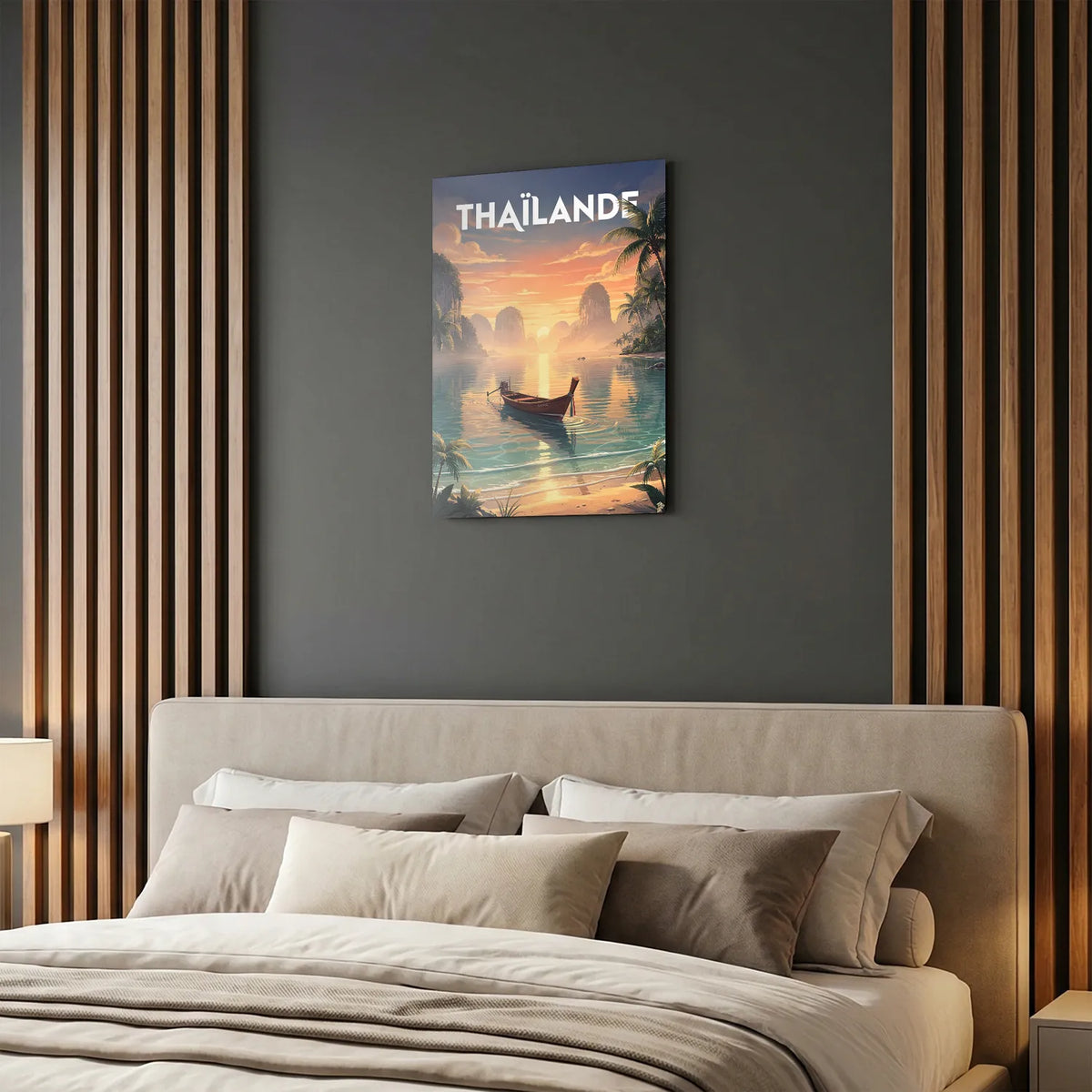 Tableau Thaïlande - Illustration | en Métal Format A3
