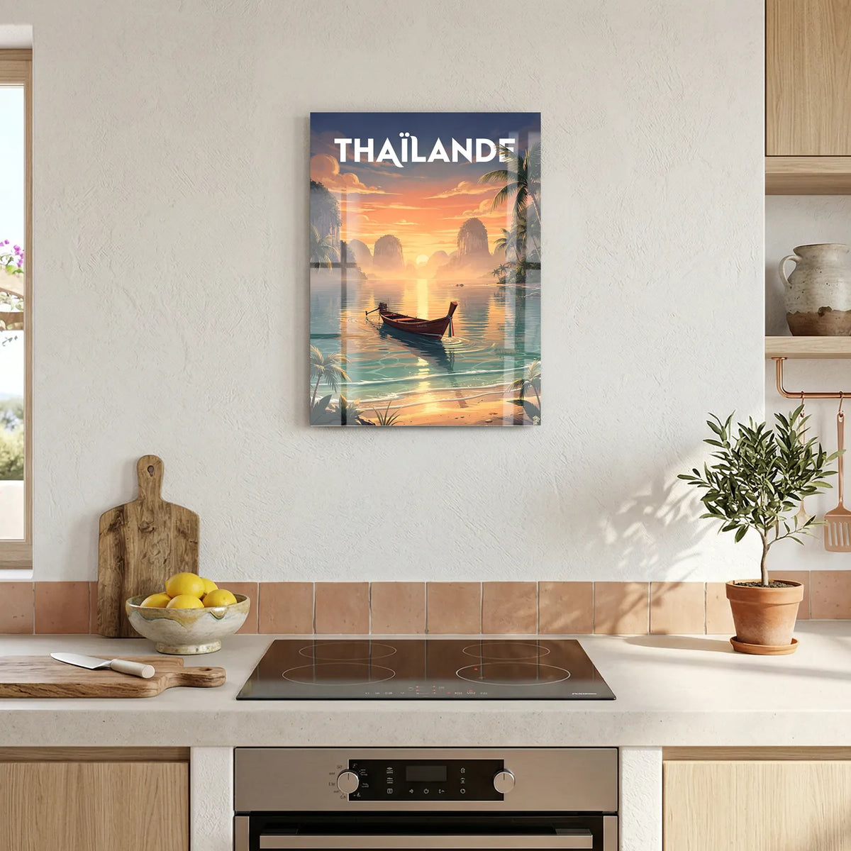 Tableau Thaïlande - Illustration | en Métal Format A3