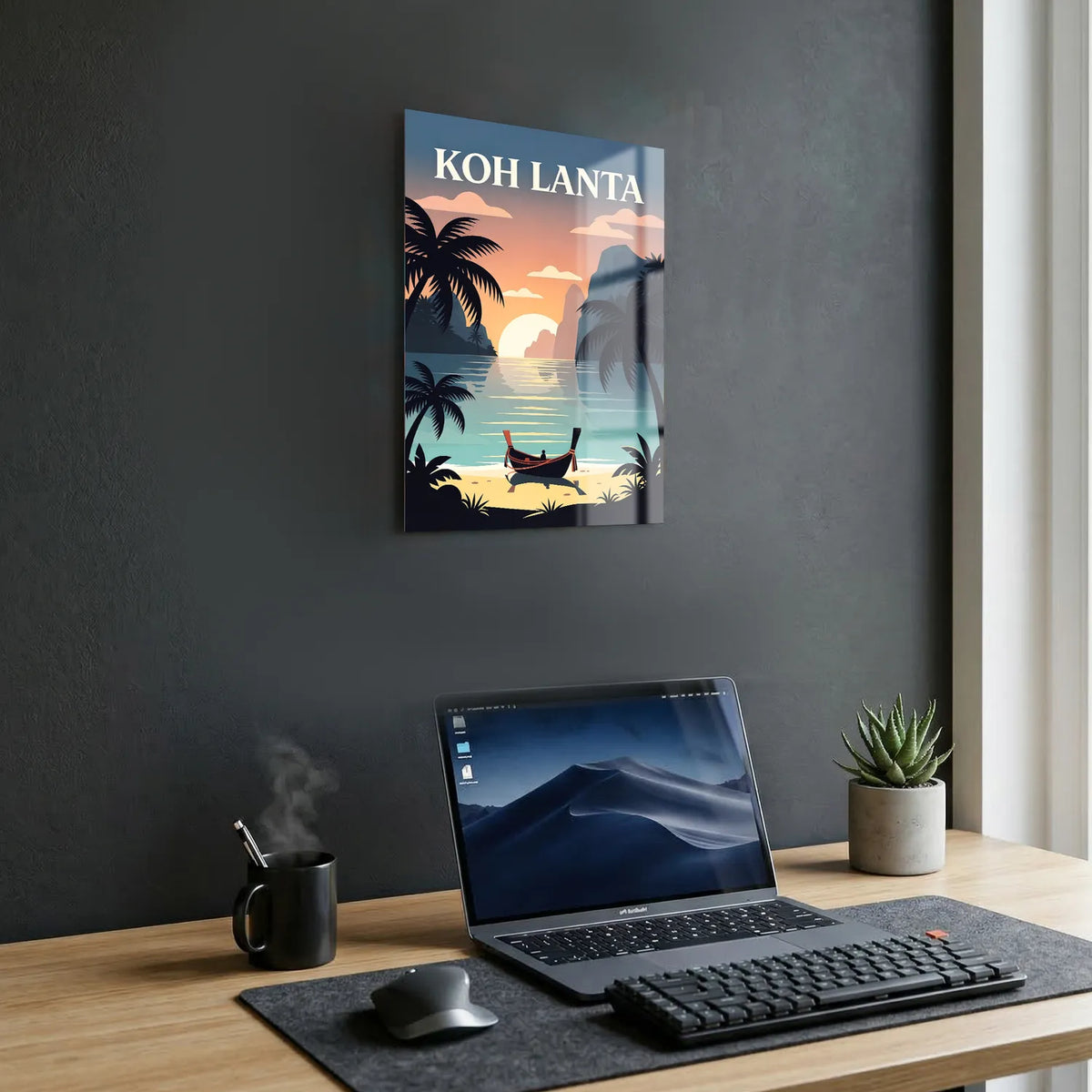 Tableau Évasion à Koh-Lanta - Illustration | en Métal Format A3