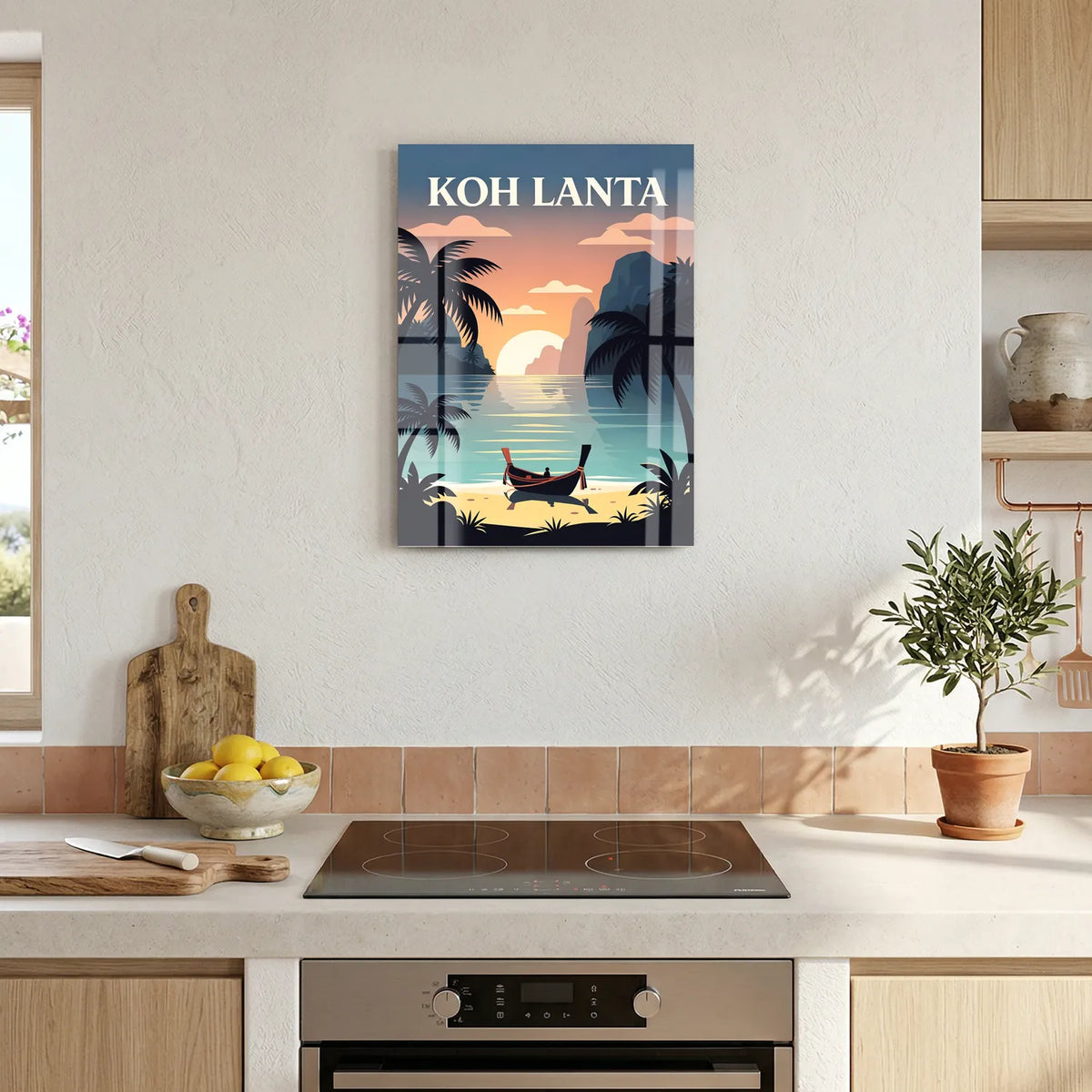 Tableau Évasion à Koh-Lanta - Illustration | en Métal Format A3