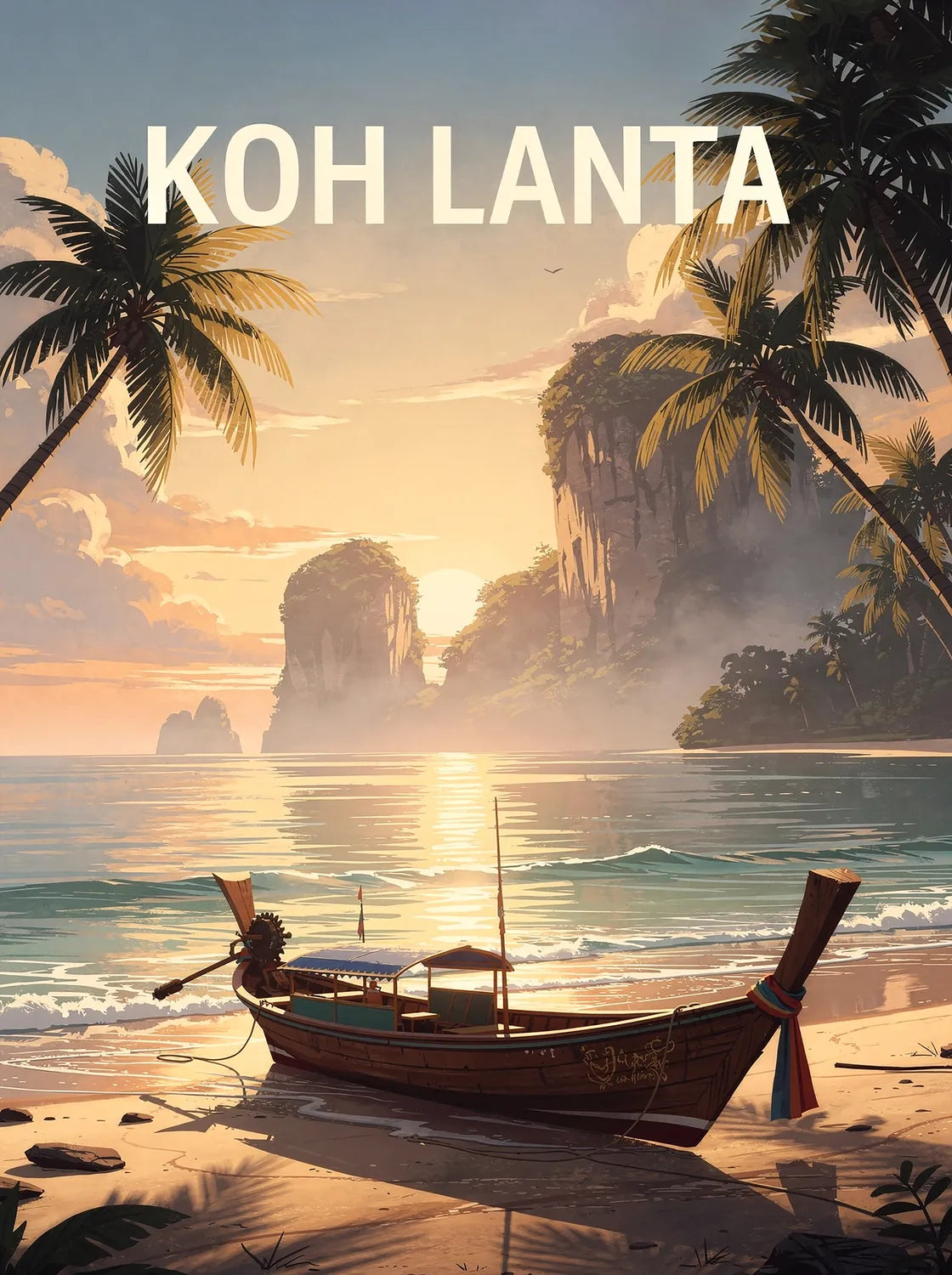 Tableau Koh-Lanta - Illustration | en Métal Format A3