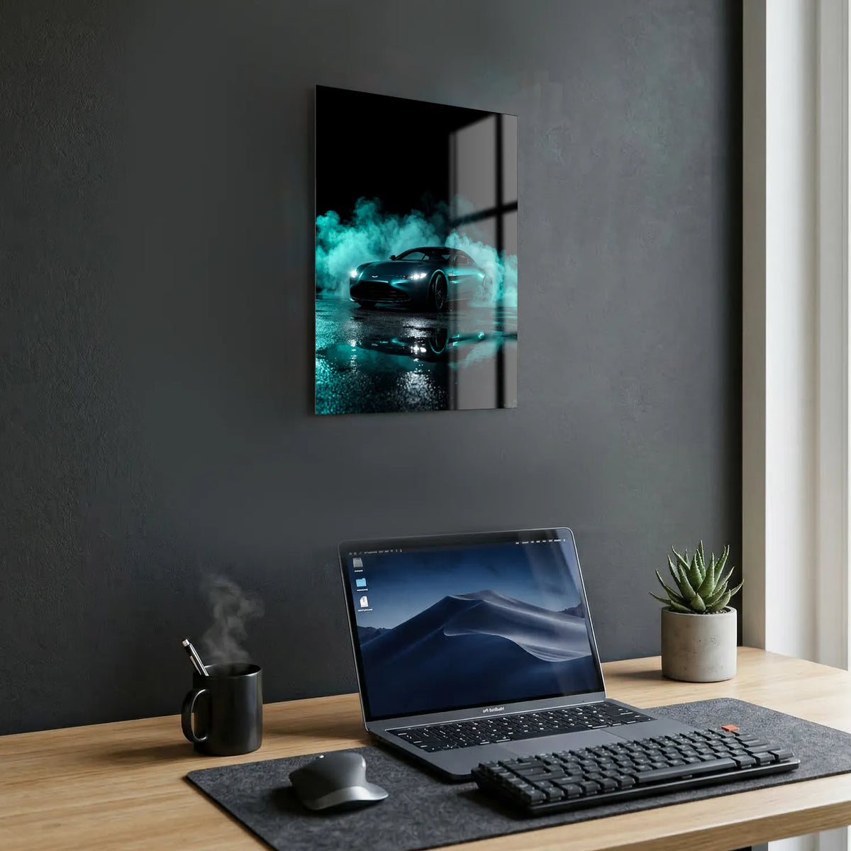 Tableau Aston Martin Vantage — Néon | en Métal Format A3