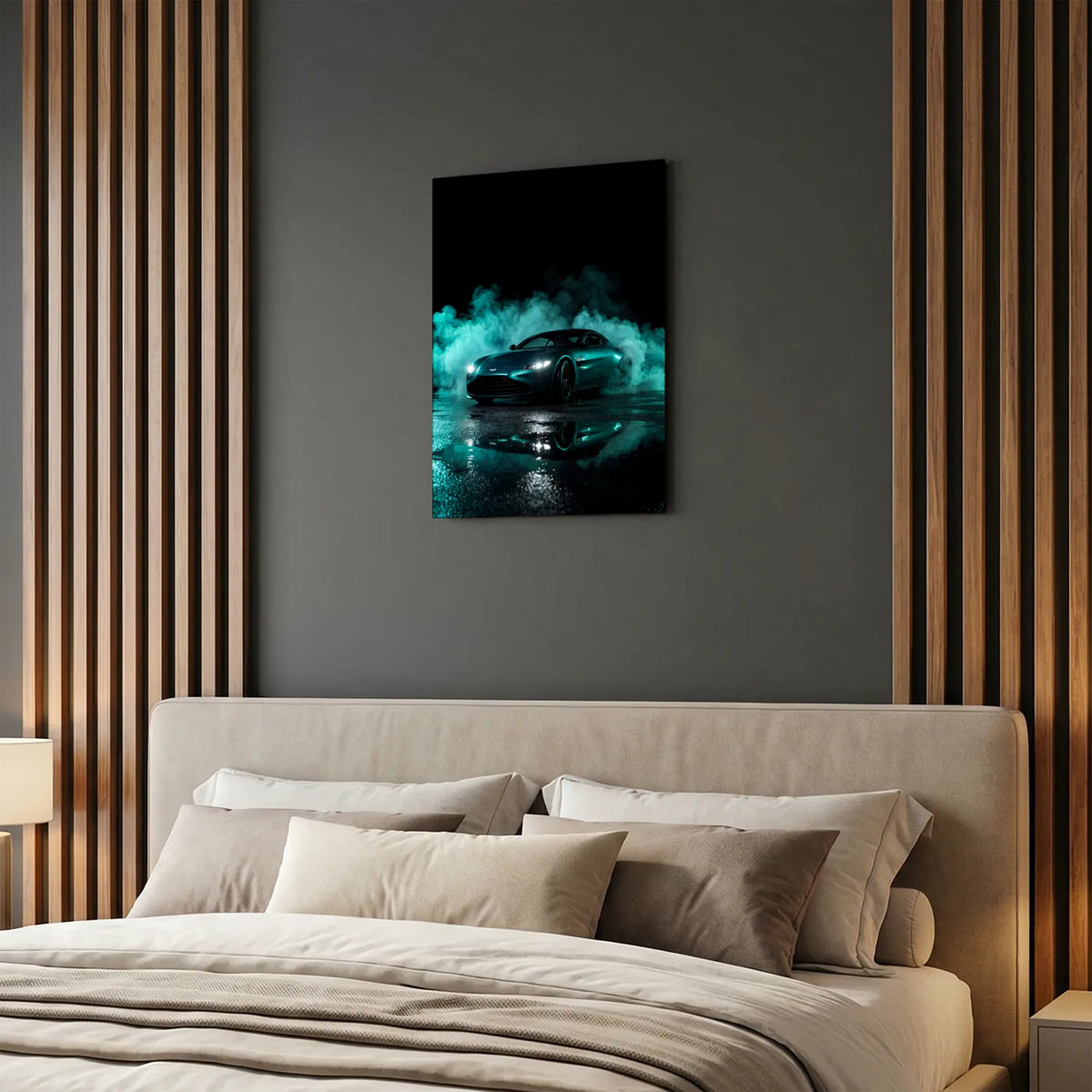 Tableau Aston Martin Vantage — Néon | en Métal Format A3