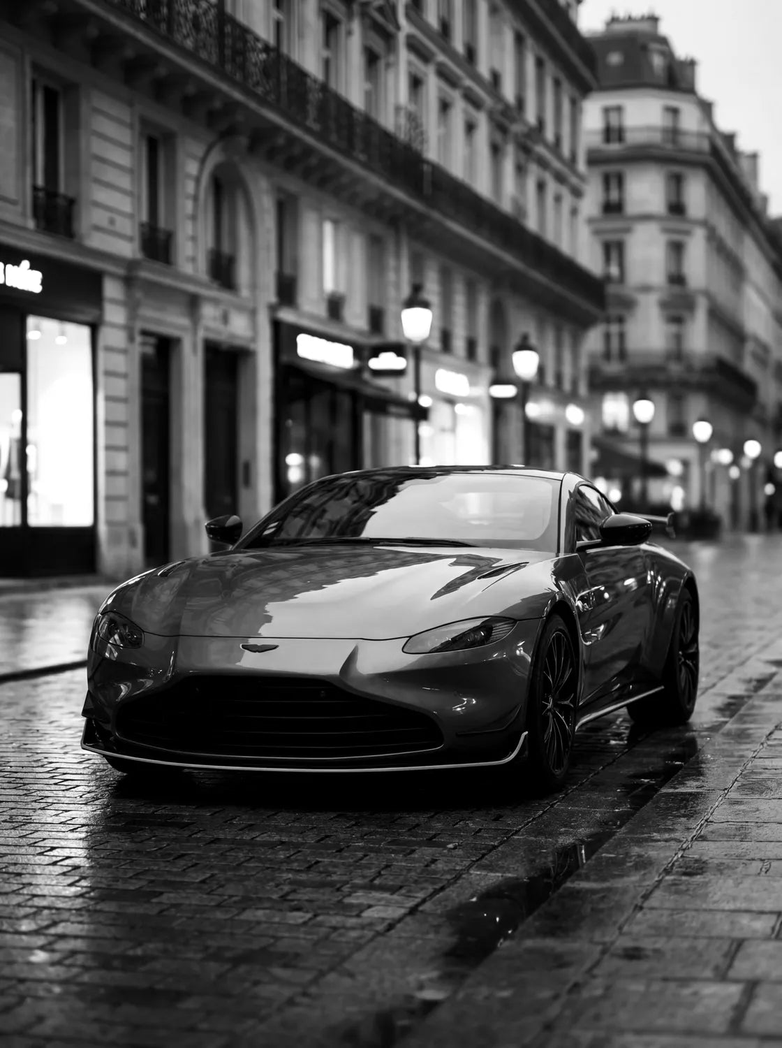 Tableau Aston Martin Vantage — Haussmannien | en Métal Format A3