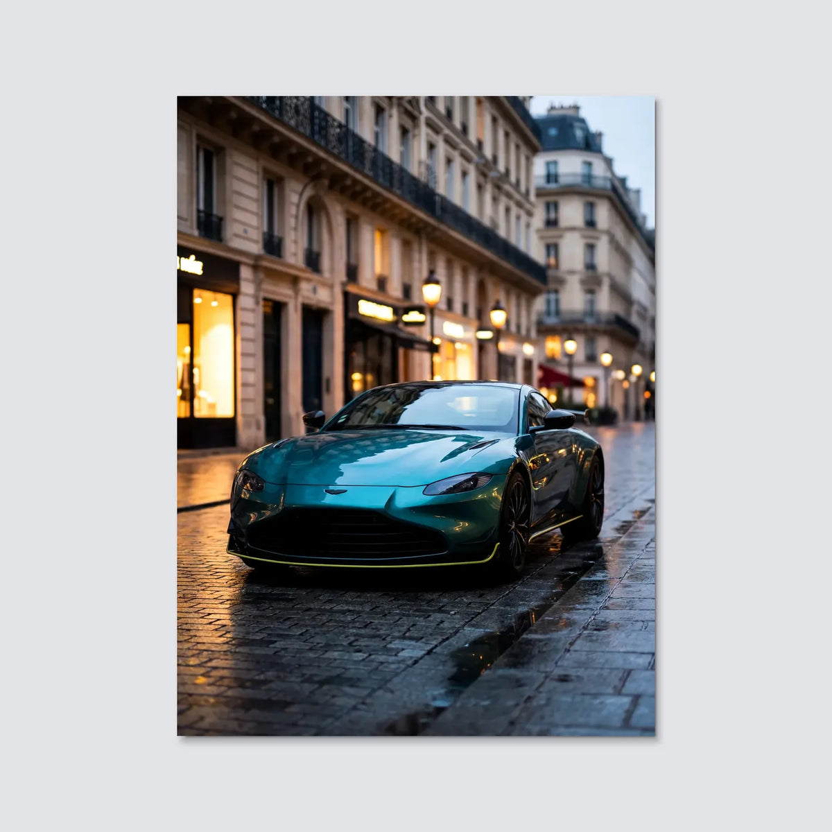 Tableau Aston Martin Vantage — Haussmannien | en Métal Format A3