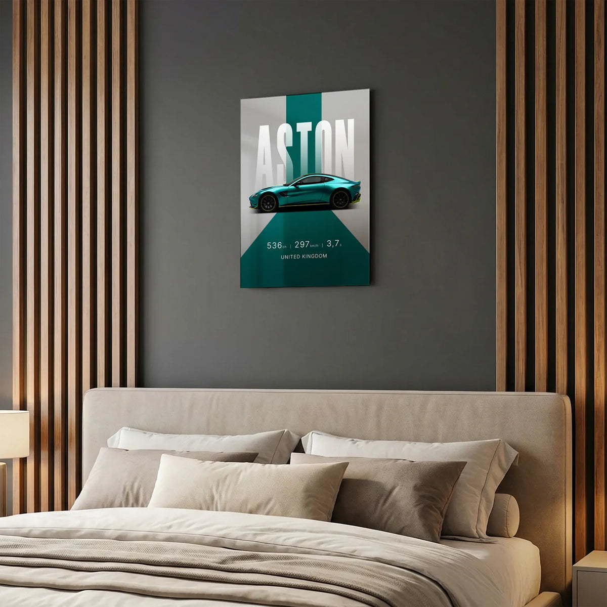 Tableau Aston Martin Vantage — Studio | en Métal Format A3