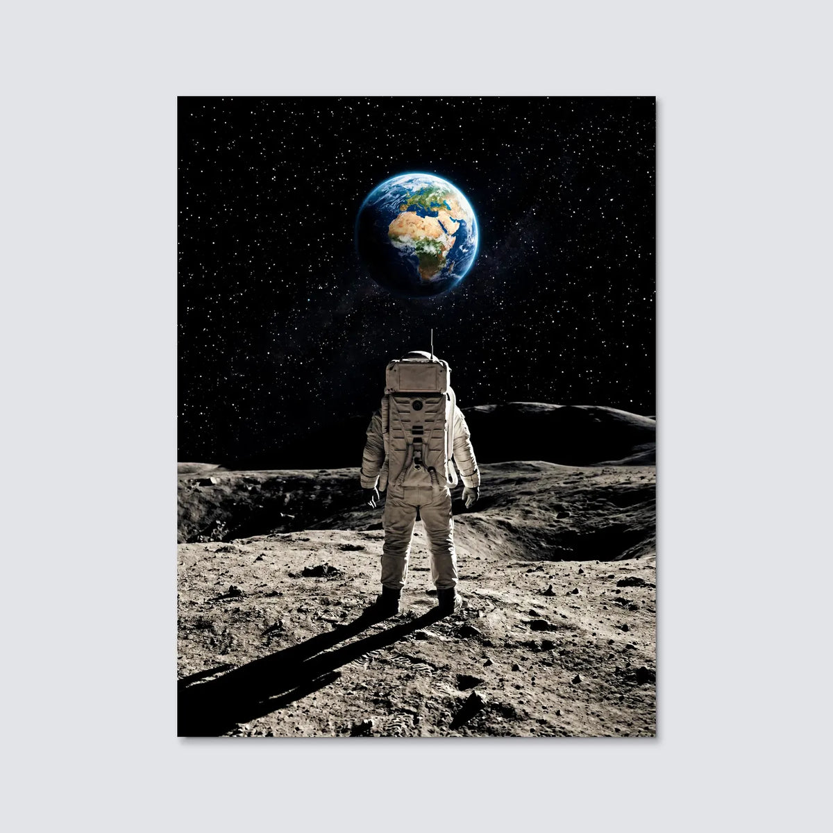 Tableau Astronaute sur La Lune | en Métal Format A3