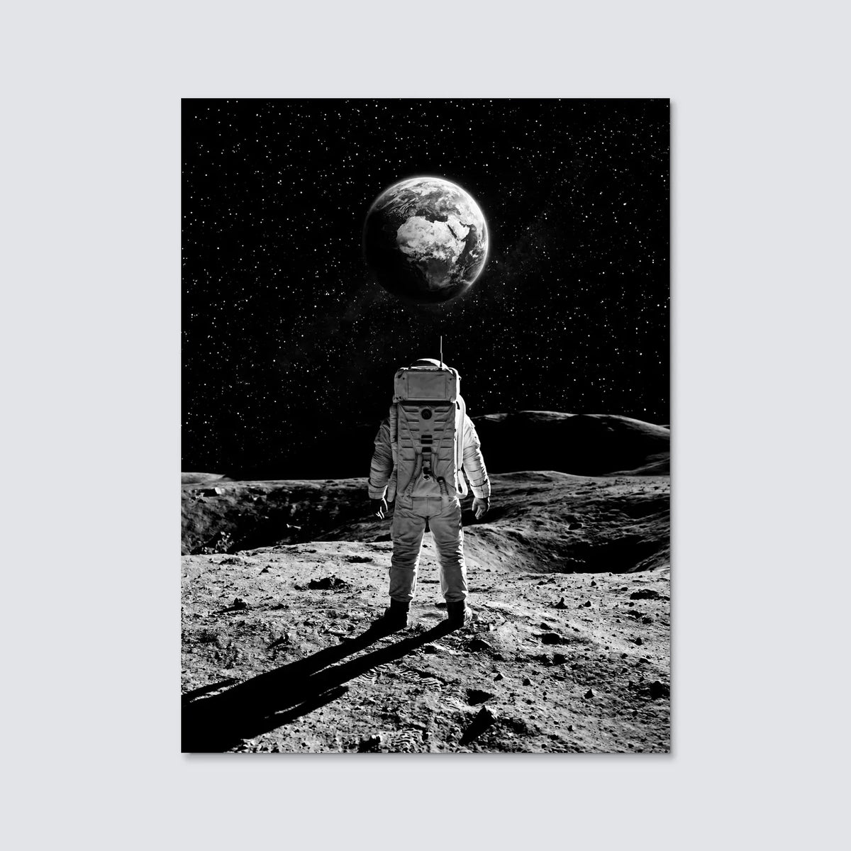 Tableau Astronaute sur La Lune | en Métal Format A3