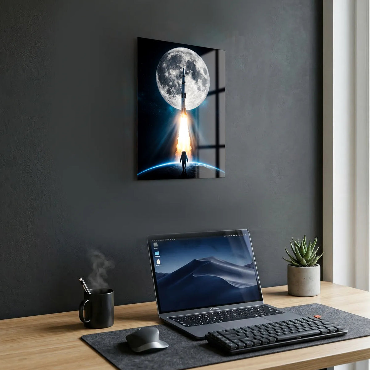 Tableau Fusée au décollage | en Métal Format A3