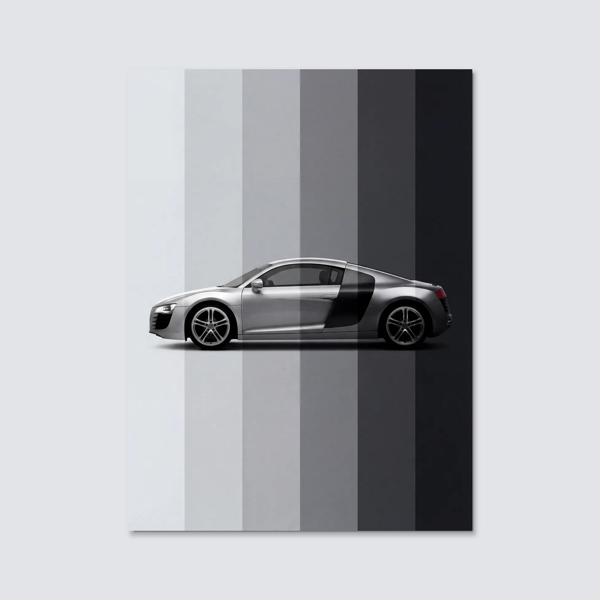Tableau Audi R8 V10 — Dégradé | en Métal Format A3