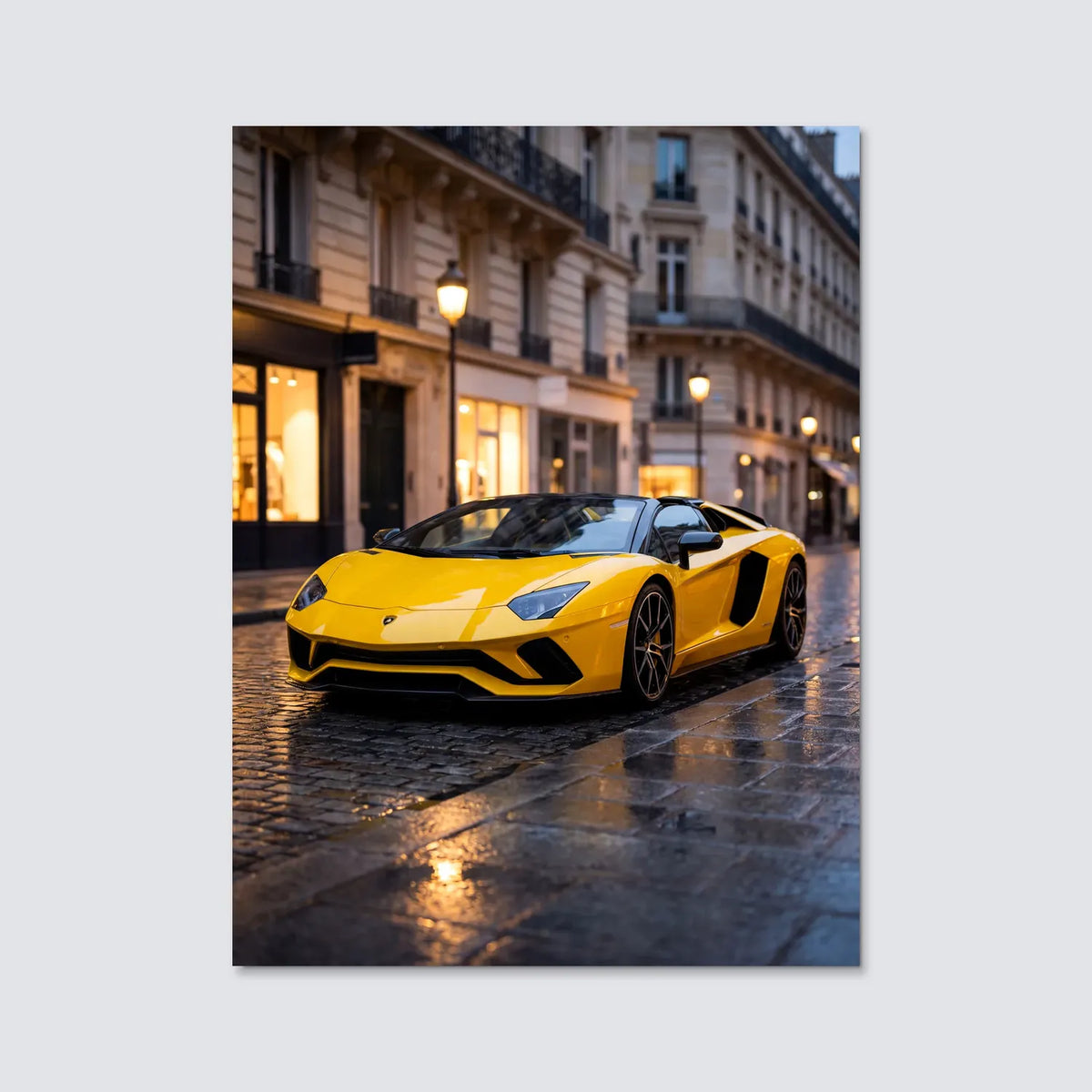 Tableau Lamborghini Aventador S Roadster — Haussmannien | en Métal Format A3