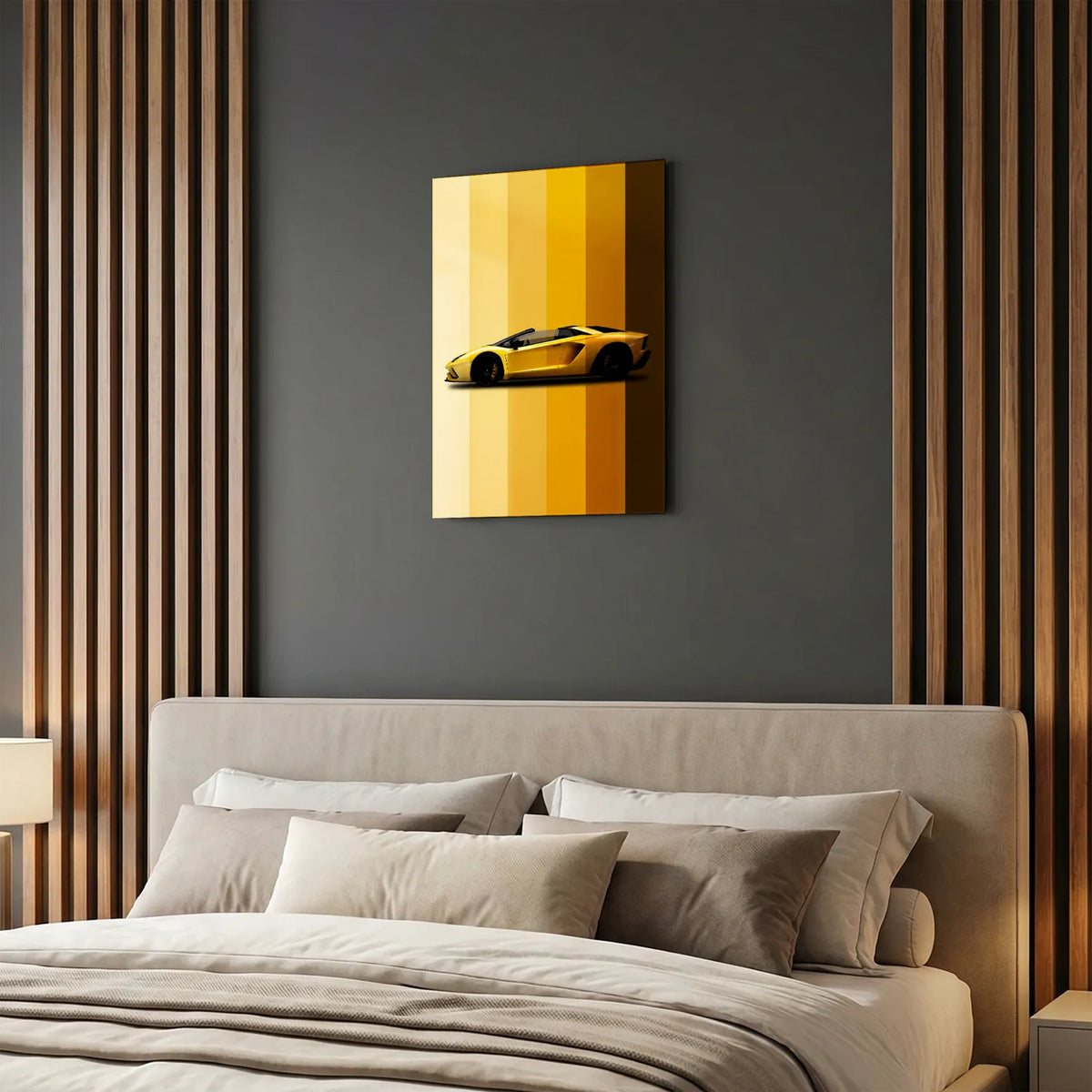 Tableau Lamborghini Aventador S Roadster — Dégradé | en Métal Format A3