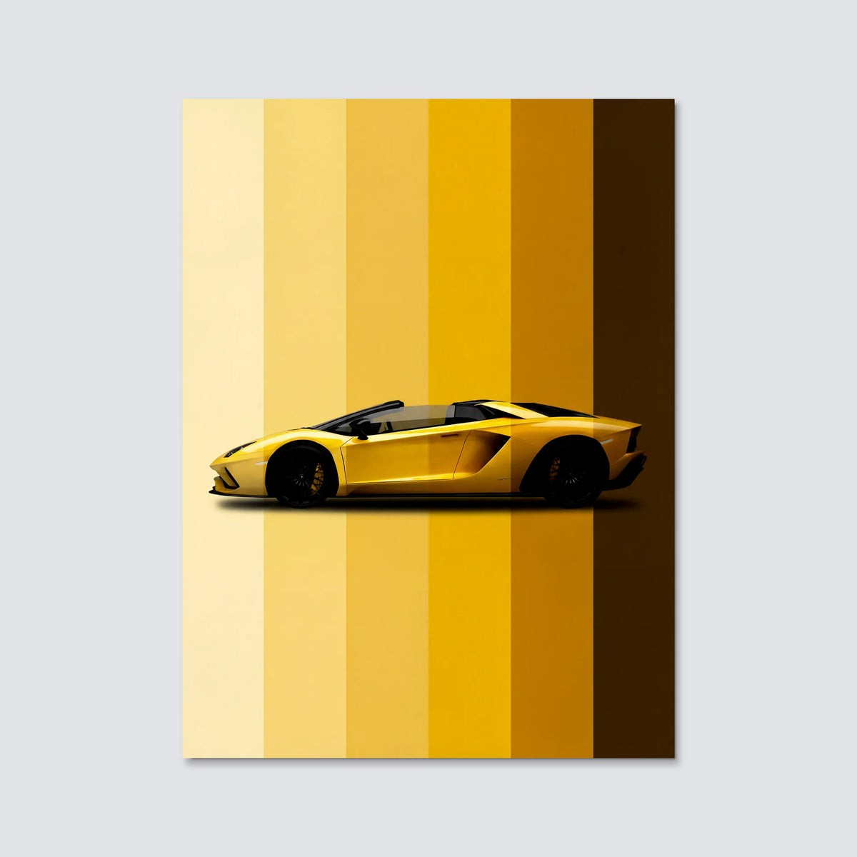 Tableau Lamborghini Aventador S Roadster — Dégradé | en Métal Format A3