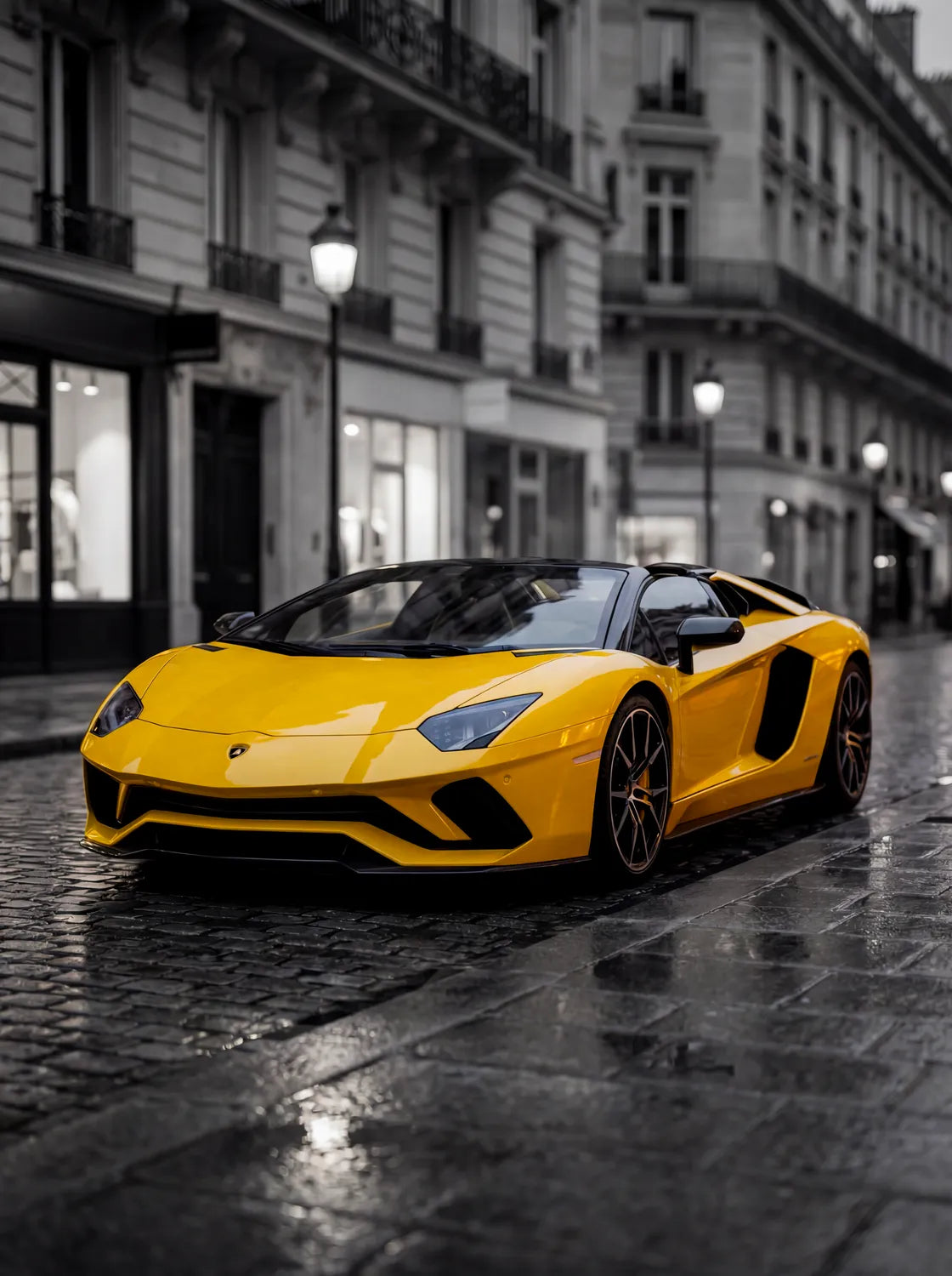 Tableau Lamborghini Aventador S Roadster — Haussmannien | en Métal Format A3