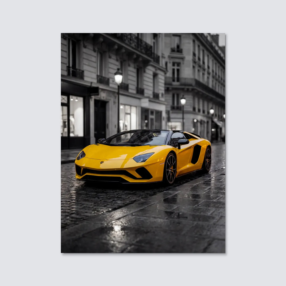 Tableau Lamborghini Aventador S Roadster — Haussmannien | en Métal Format A3
