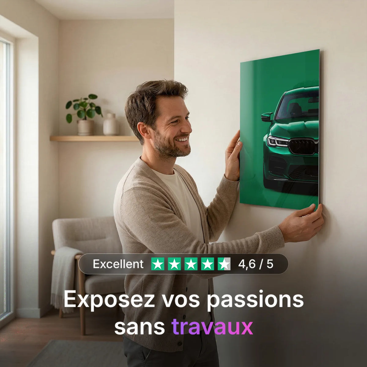 Tableau BMW M5 Competition — Signature | en Métal Format A3